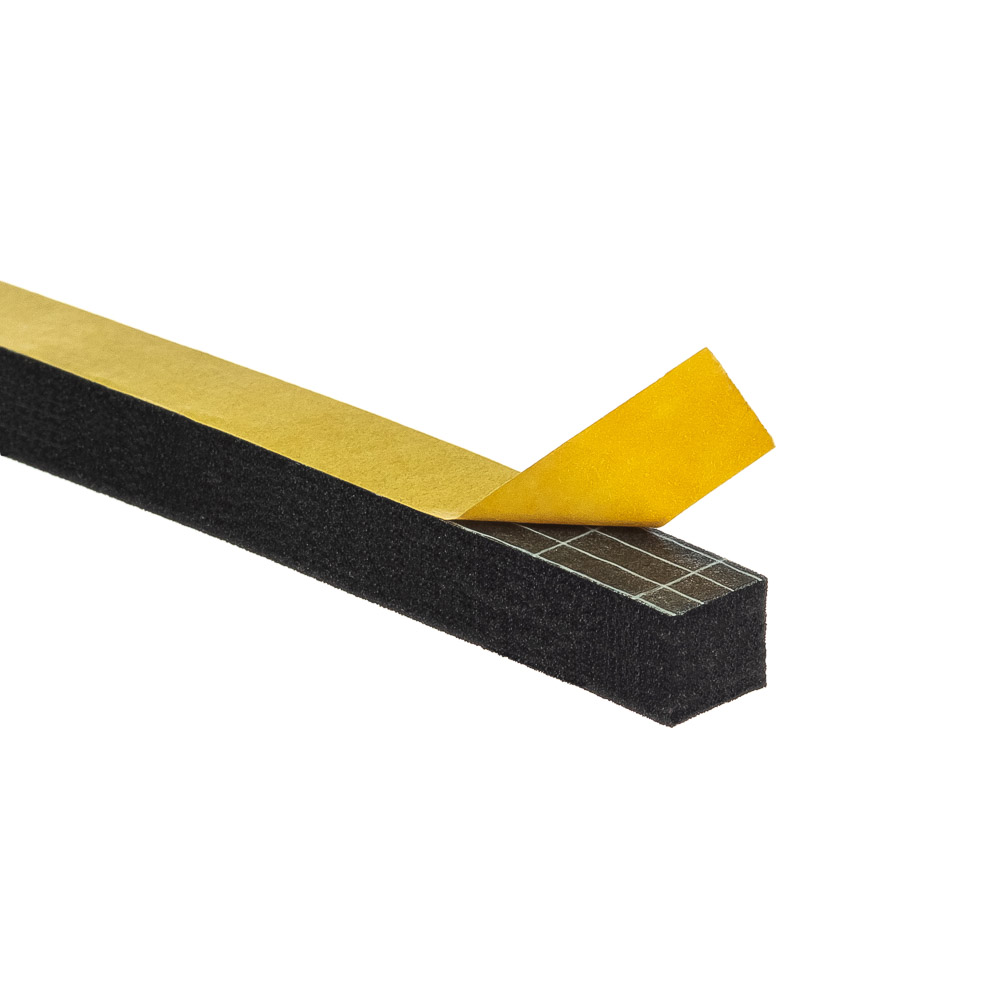 Uszczelka 12x12mm 40°ShA samoprzylepna EPDM 10mb wzmocniona