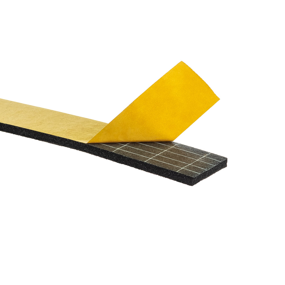 Uszczelka 2x15mm 40°ShA samoprzylepna EPDM 10mb wzmocniona